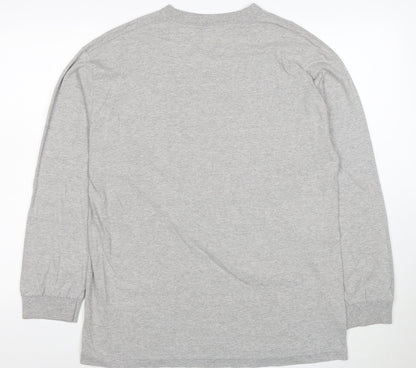 Nike Men's Grey Long Sleeve 2009 Champions Graphic T-Shirt Size L