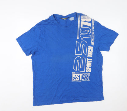 OWK Men's Blue Graphic Print Sport Tech XL T-Shirt