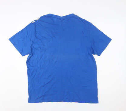 OWK Men's Blue Graphic Print Sport Tech XL T-Shirt