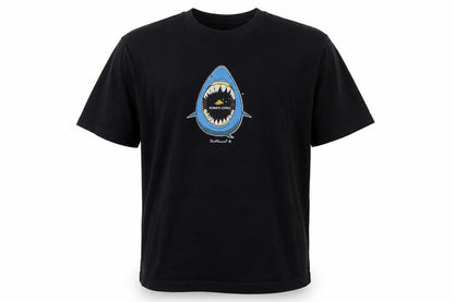 Throttleman Men's Black XXL Shark Graphic Cotton T-Shirt
