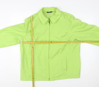 Bm Women's Green Lightweight Full Zip Polyester Jacket Size L