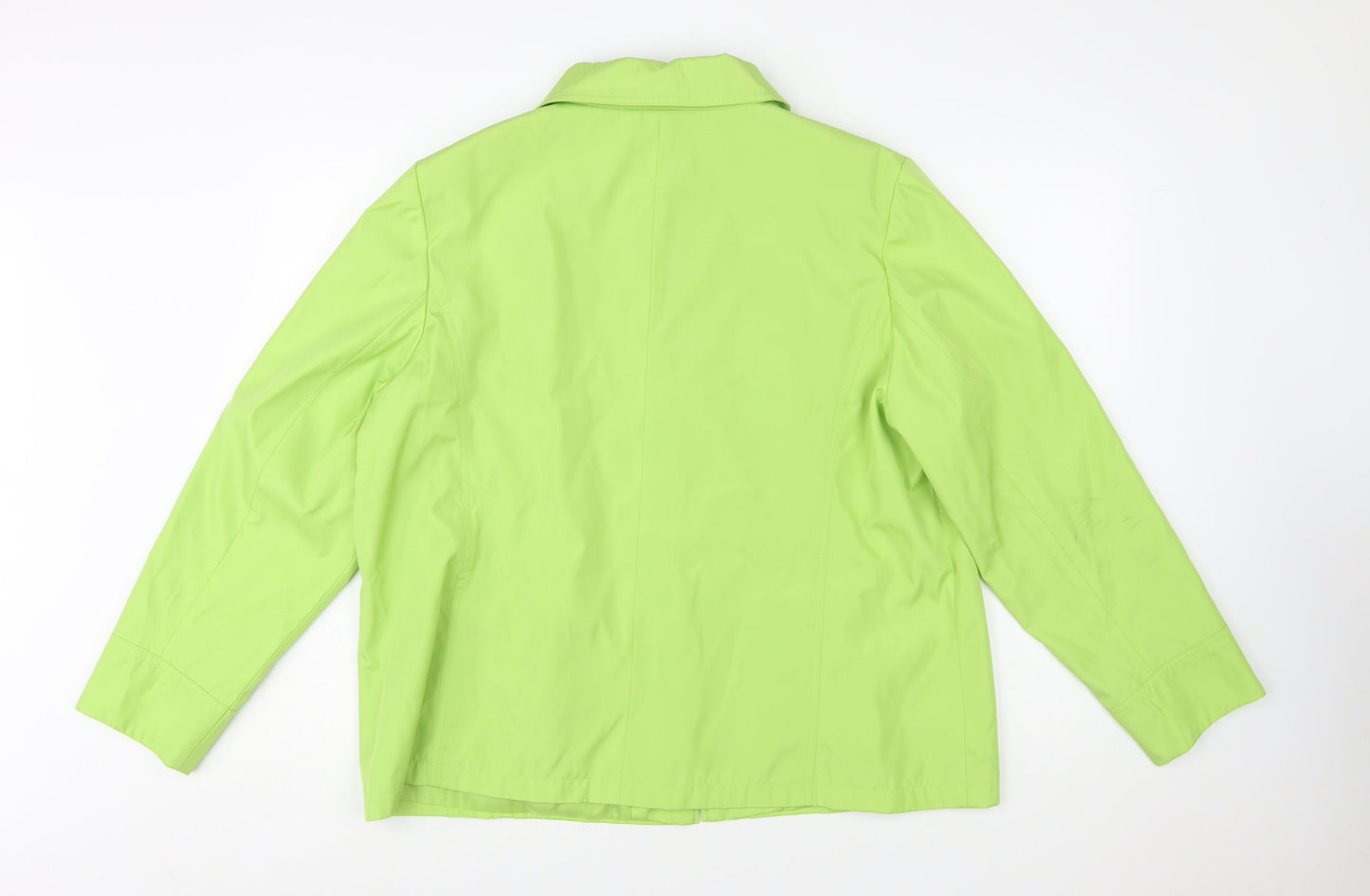 Bm Women's Green Lightweight Full Zip Polyester Jacket Size L