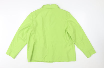Bm Women's Green Lightweight Full Zip Polyester Jacket Size L