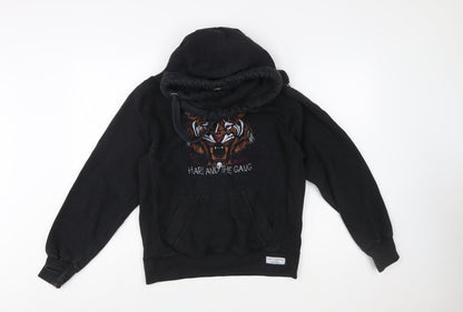 Hari and The Gang Women's Black Tiger Pullover Hoodie Size S