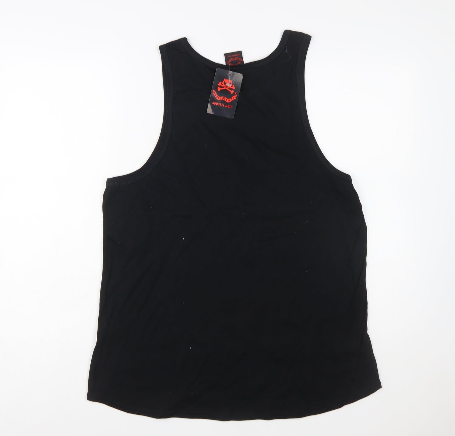 Death Kitty Women's Black Cotton Rock Music Tank Top Size 18