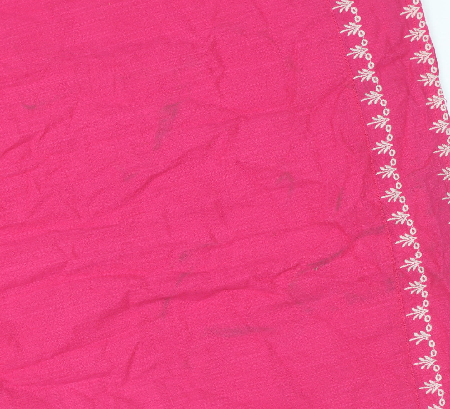Monsoon Women's Pink Embroidered Cotton Strapless A-Line Dress Size 10