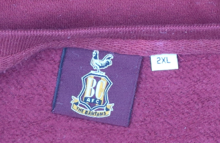 Bradford City AFC Men’s Red 2XL Pullover Sweatshirt