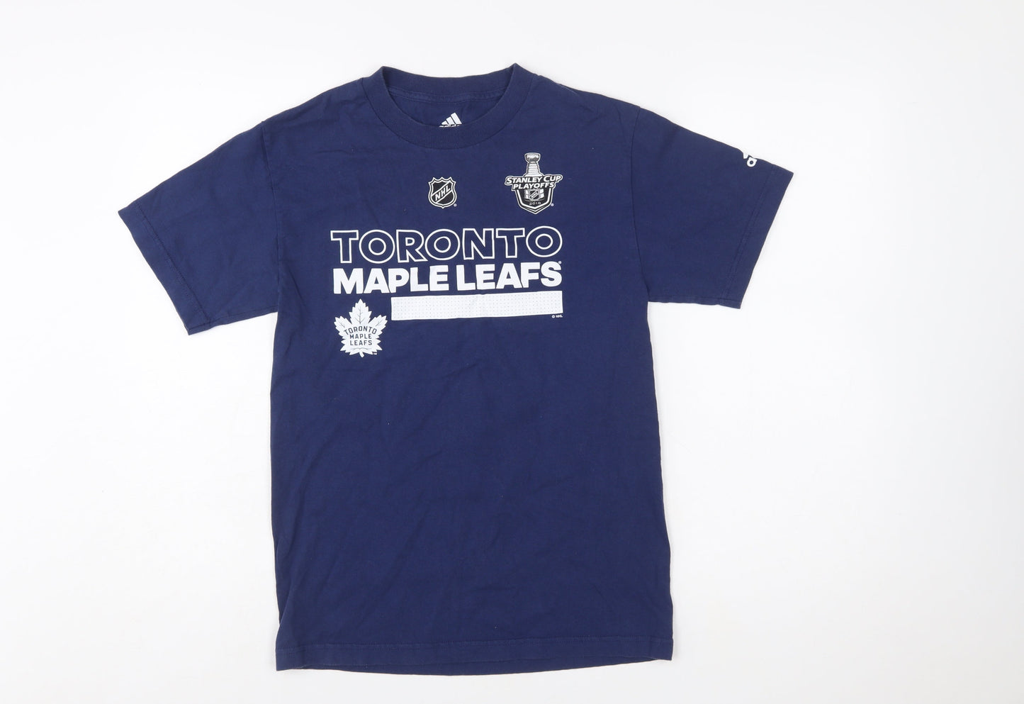 Adidas Mens Navy Toronto Maple Leafs Short Sleeve T-Shirt Size S