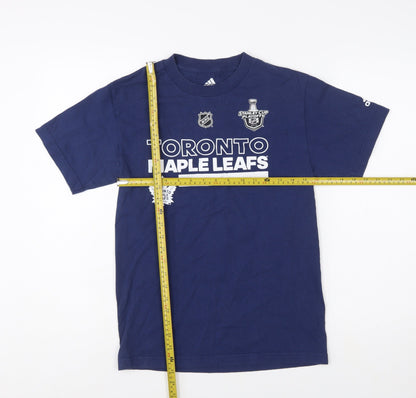 Adidas Mens Navy Toronto Maple Leafs Short Sleeve T-Shirt Size S