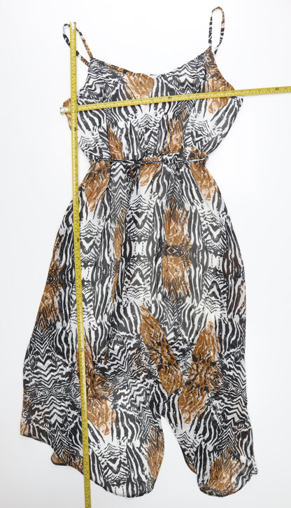 M&Co Women’s Multicoloured Animal Print Midi Slip Dress Size 20