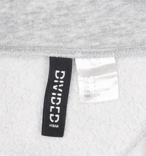 H&M Divided Women's Grey 1/4 Zip Manhattan USA Sweatshirt Size S