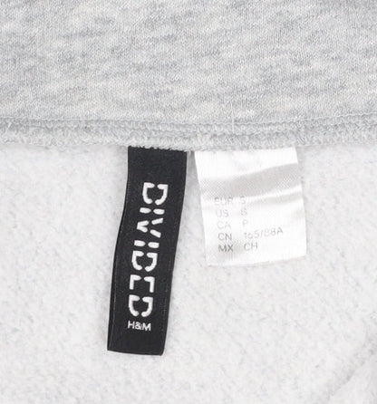 H&M Divided Women's Grey 1/4 Zip Manhattan USA Sweatshirt Size S