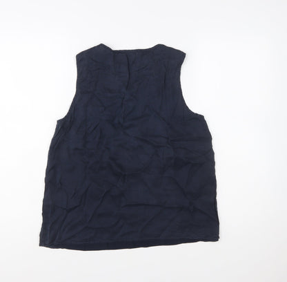 Paul Costelloe Living Studio Women's Blue Viscose Tank Top Size 12