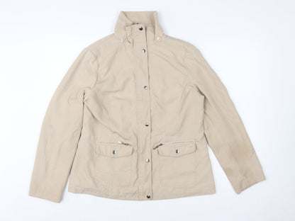 Marks and Spencer Women’s Beige Mid-Length Polyester Jacket UK 14