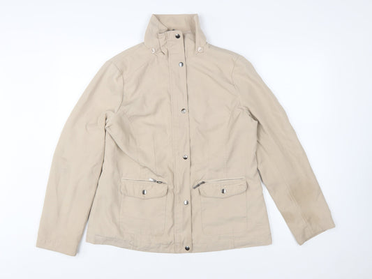 Marks and Spencer Women’s Beige Mid-Length Polyester Jacket UK 14