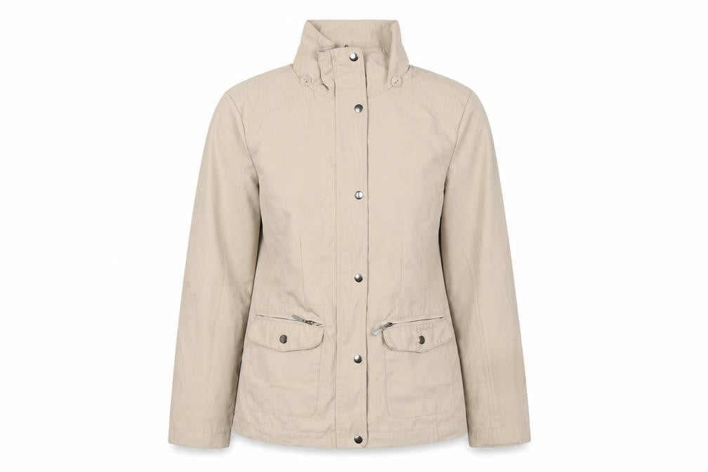 Marks and Spencer Women’s Beige Mid-Length Polyester Jacket UK 14