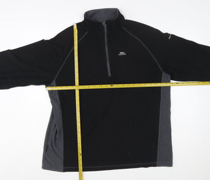 Trespass Mens Black XL Fleece Pullover High Neck Sweatshirt Outdoor