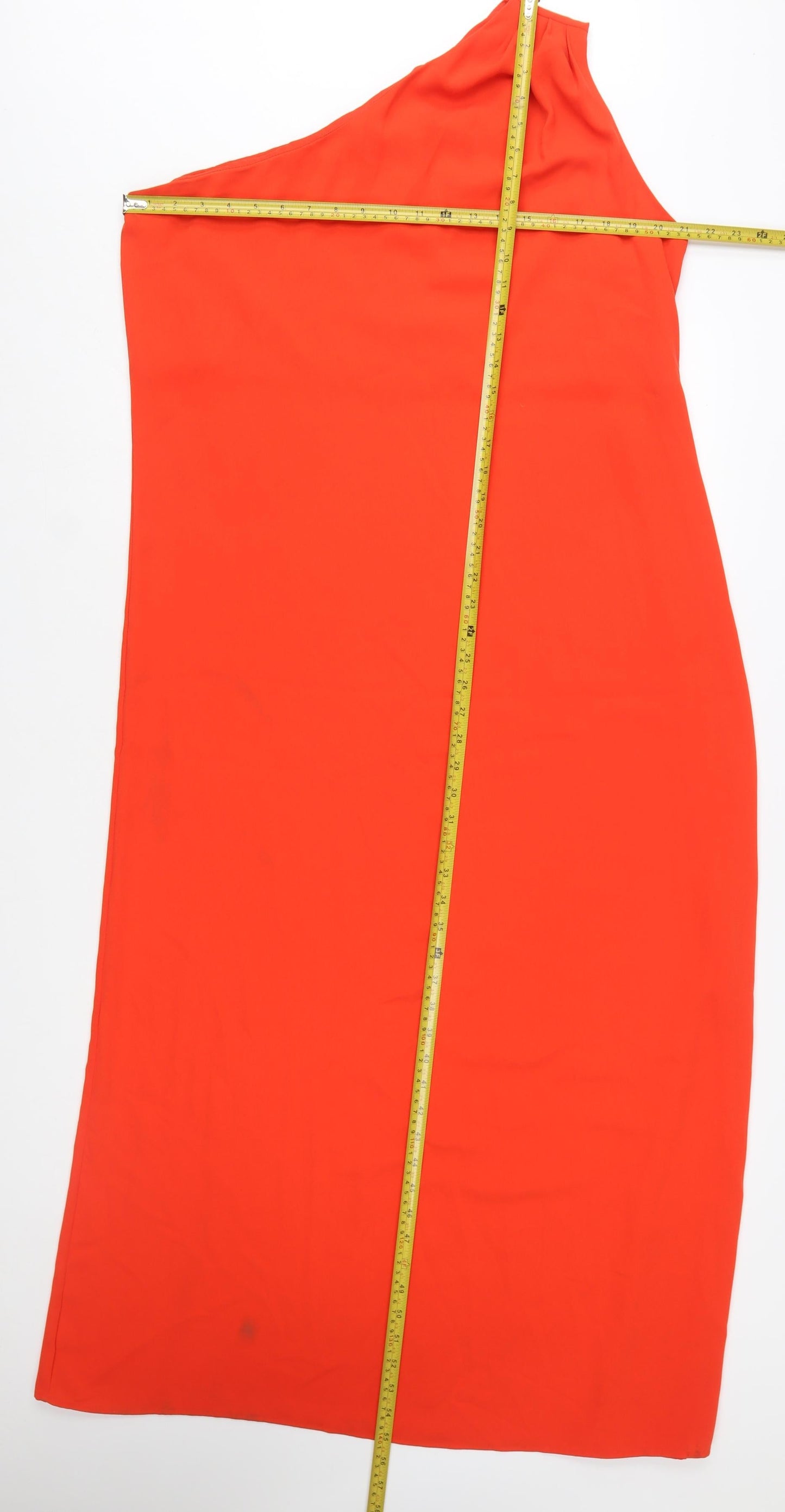 Marks and Spencer Women’s Red One Shoulder Long Sheath Dress Size 18
