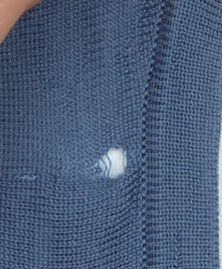Marks and Spencer Mens Blue Merino Wool V-Neck Jumper S