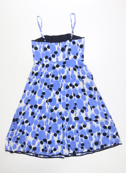 Kaliko Women's Blue Polka Dot Fit & Flare Dress Size 14