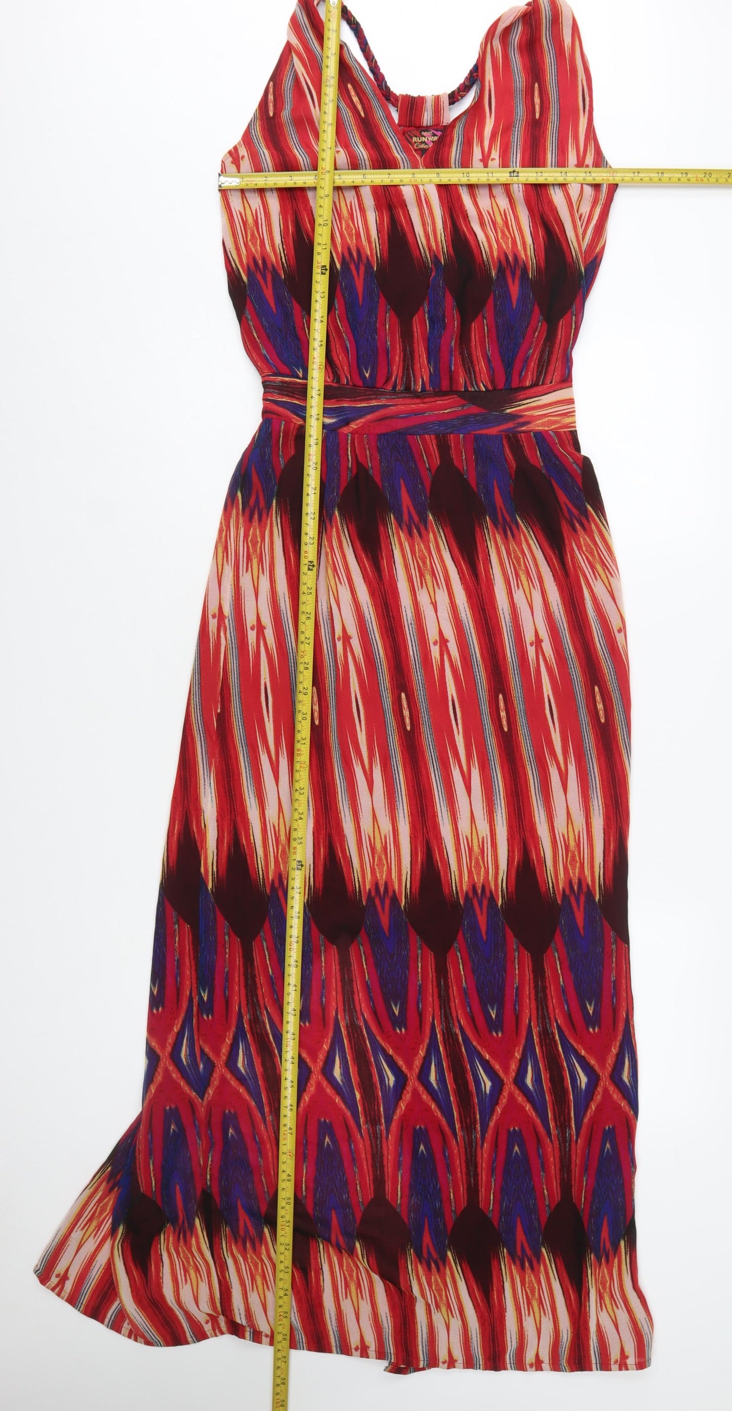 Next Runway Red Bohemian Maxi Dress Women’s Size 6 Sleeveless V-Neck