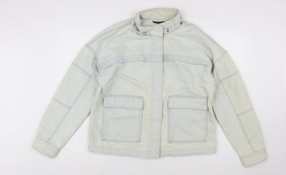 Next Women’s Beige Cotton Motorcycle Jacket Size 14