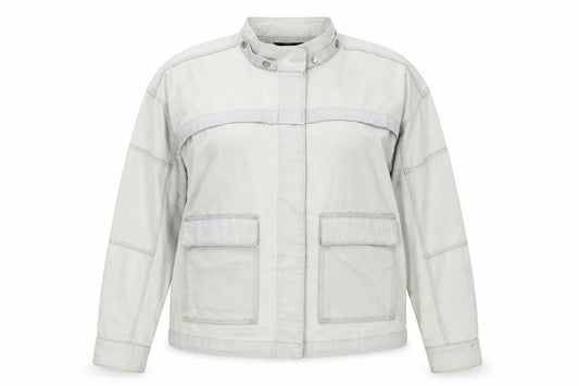 Next Women’s Beige Cotton Motorcycle Jacket Size 14