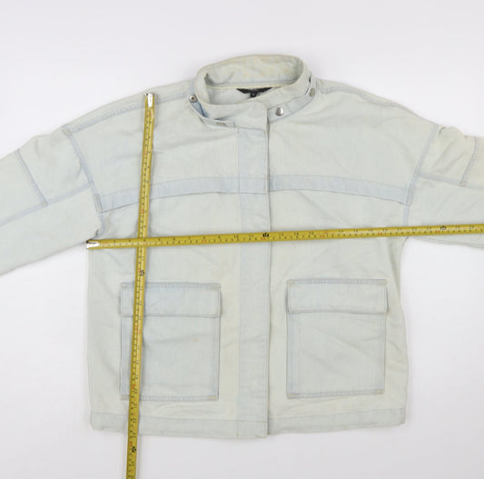 Next Women’s Beige Cotton Motorcycle Jacket Size 14