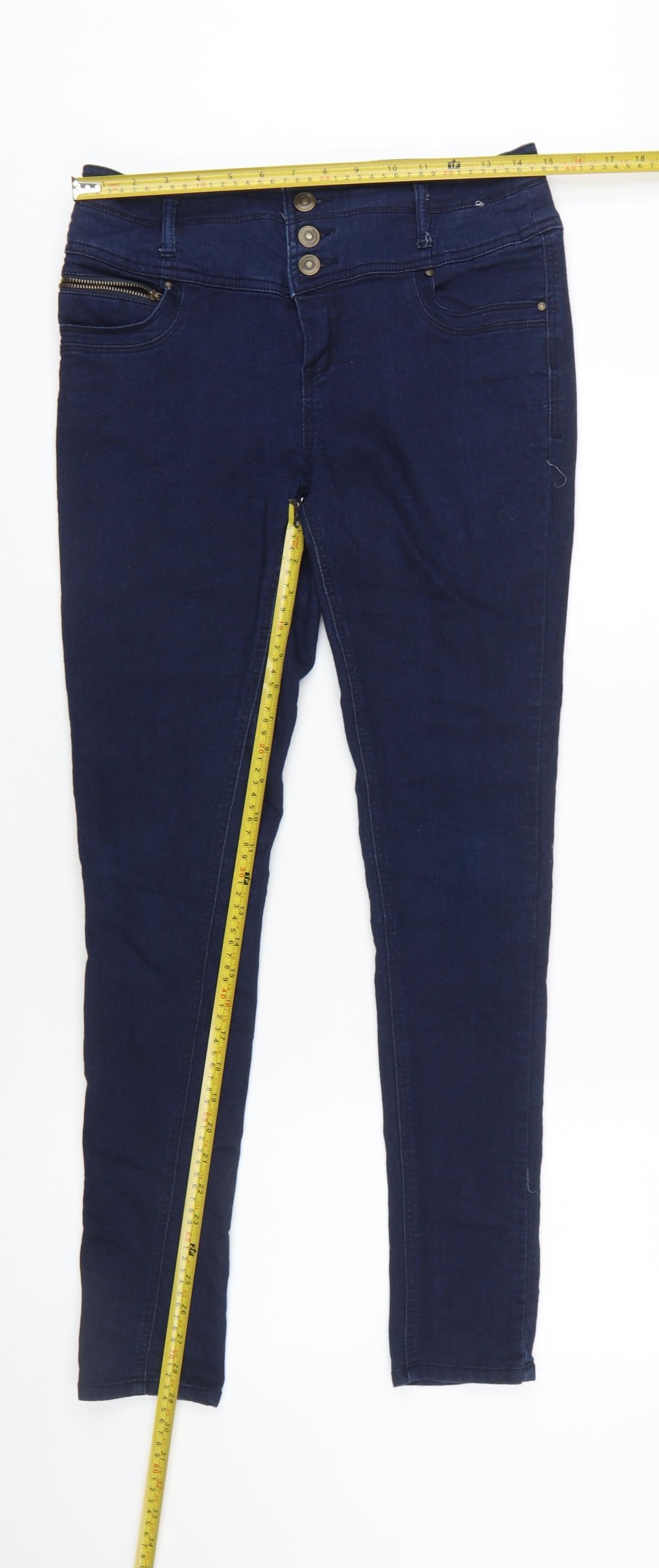 Denim Co. Women's Blue Skinny Jeans Size 12 Mid Rise Stretch