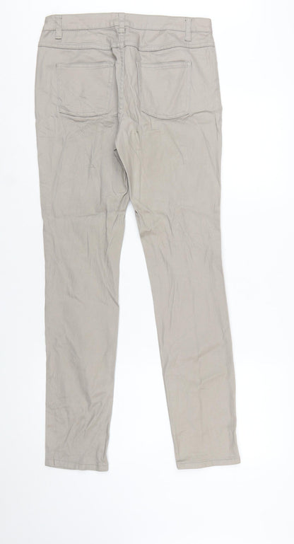 Vila Clothes Women Beige Chino Trousers W29 L32 Slim Fit