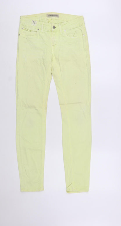 Drykorn Women's Yellow Skinny Jeans Size 27 Slim Fit Denim
