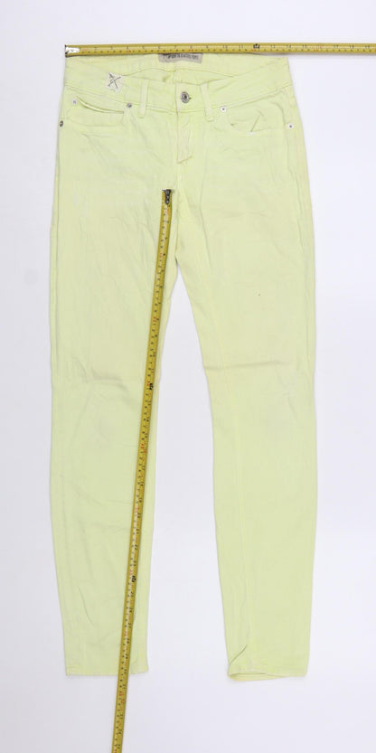 Drykorn Women's Yellow Skinny Jeans Size 27 Slim Fit Denim