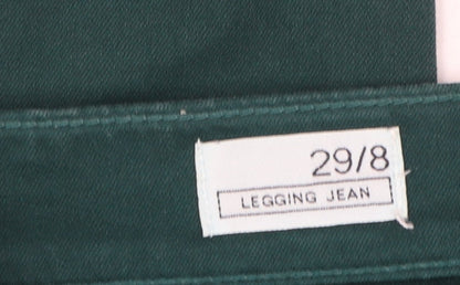 Gap Women Green 1969 Mid Rise Stretch Jegging Jeans Size 8