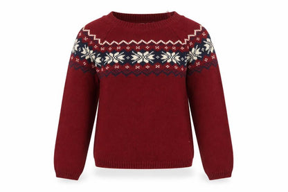 Ardene Womens Red Fair Isle Knit Jumper Size L Winter Pullover