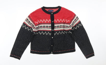 Mountain Lake Women's Multicoloured Fair Isle Cardigan M Wool Blend