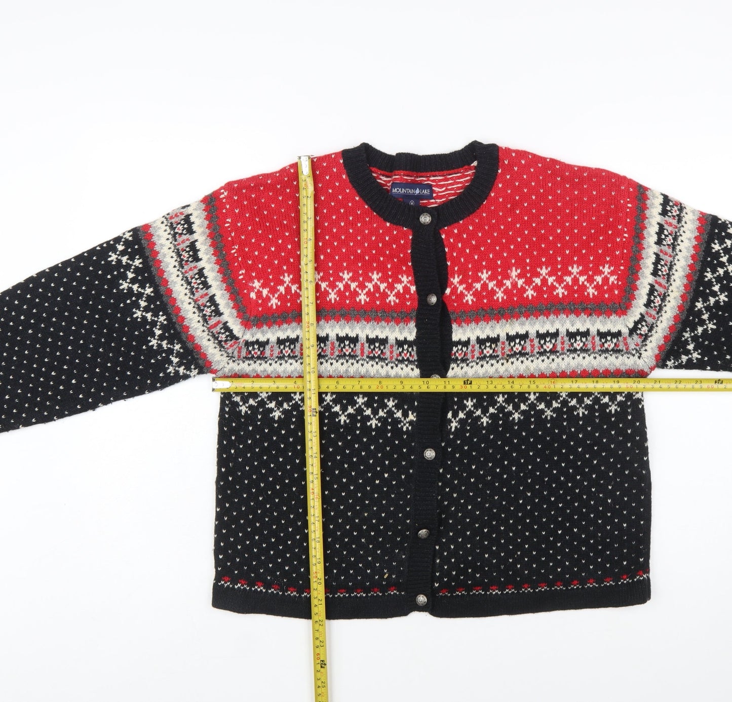 Mountain Lake Women's Multicoloured Fair Isle Cardigan M Wool Blend