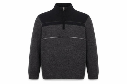 Dockers Mens Grey Acrylic 1/2 Zip High Neck Jumper Size L