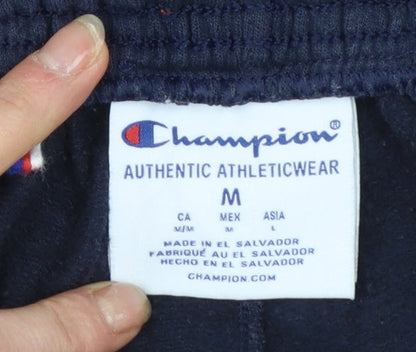Champion Men's Navy Blue M Athletic Shorts with Elastic Waist and Pockets