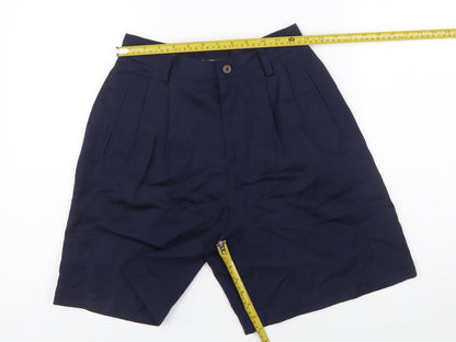 Lizsport Women's Blue Bermuda Pleated Shorts Size 10