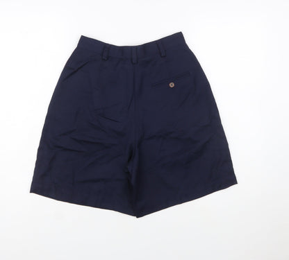 Lizsport Women's Blue Bermuda Pleated Shorts Size 10