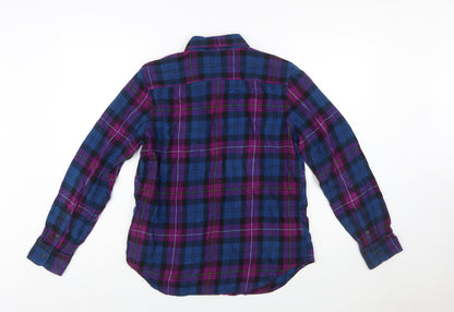Chaps Women's Multicoloured Plaid Cotton Long Sleeve Button-Up Shirt M