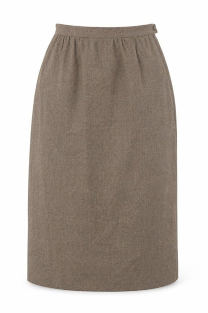 Post Horn Women's Brown Wool Midi Pencil Skirt Size 10