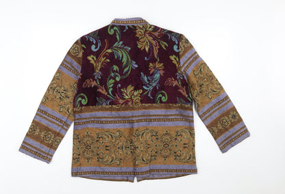 Sag Harbor Petite Multicoloured Floral Brocade Jacket Women's Size 6