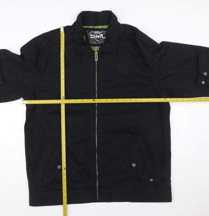 Quiksilver Men’s Black Cotton XL Full Zip Casual Jacket