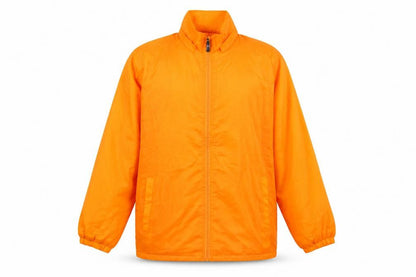 i5 Apparel Men's Orange Polyester Full Zip Lined Jacket Size L