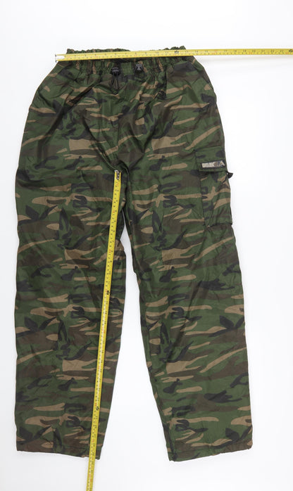 High Arctic Men's Green Camouflage Cargo Trousers Size M