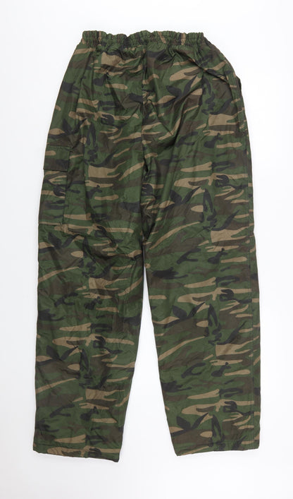 High Arctic Men's Green Camouflage Cargo Trousers Size M