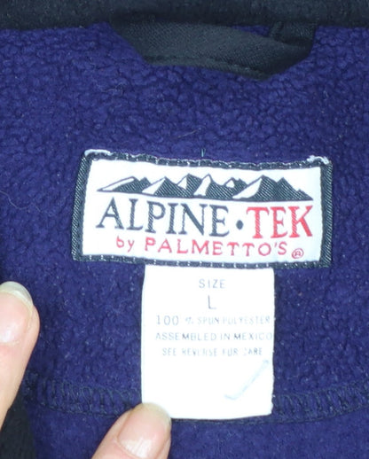Alpine Tek Men's Blue Fleece Full Zip Outdoor Jacket Size L