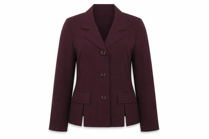 Sag Harbor Dress Women's Burgundy Pinstripe Suit Jacket Size 12