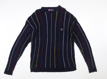 Chaps Ralph Lauren Men's Blue Striped Cotton Jumper L